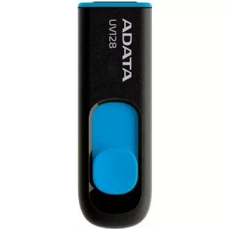 ADATA Flash Disk 64GB UV128, USB 3.1 Dash Drive (R:90/W:40 MB/s) černá/modrá