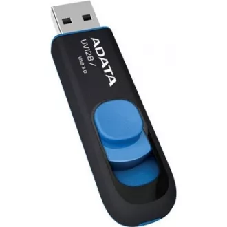 ADATA Flash Disk 64GB UV128, USB 3.1 Dash Drive (R:90/W:40 MB/s) černá/modrá