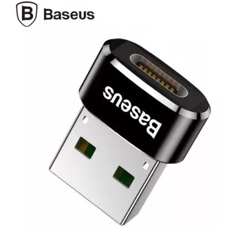 Baseus adaptér USB samec na USB-C samice 3A, OTG, černá