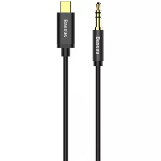 Baseus Yiven Series audio kabel USB-C / 3, 5mm Jack 1, 2m, černá