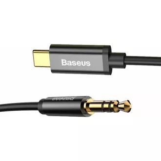 Baseus Yiven Series audio kabel USB-C / 3, 5mm Jack 1, 2m, černá