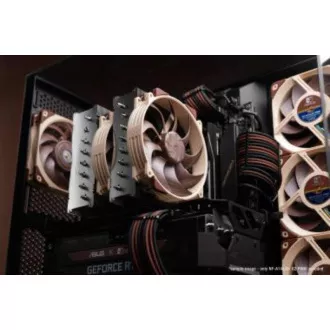 NOCTUA Ventilátor NF-A14x25r-G2-PWM-Sx2-PP, 2x 140mm, hnědá
