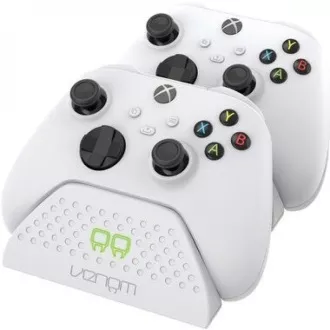 VENOM VS2871 Xbox Series S/X & One White Twin Docking Station + 2 batteries