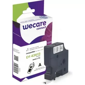 WECARE ARMOR páska pro DYMO S0720780, černá/bílá, 6mm x 7m
