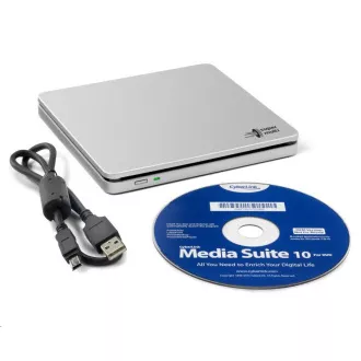 HITACHI LG - externí mechanika DVD-W/CD-RW/DVD±R/±RW/RAM/M-DISC GP70NS50, Blade Ultra Slim, Silver, box+SW HITACHI LG - externí mechanika DVD-W/CD-RW/DVD±R/±RW/RAM/M-DISC GP70NS50, Blade Ultra Slim, Silver, box+SW