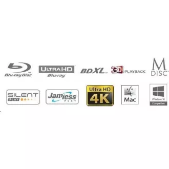 HITACHI LG - interní mechanika BD-W/CD-RW/DVD±R/±RW/RAM/M-DISC BU40N, Slim, 9.5 mm Tray, Black, bulk bez SW