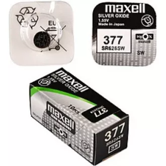 AVACOM Nenabíjecí knoflíková baterie 377 Maxell Silver Oxide 1ks Blistr