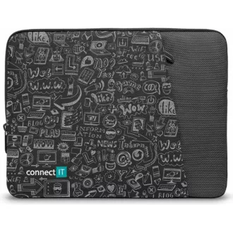 CONNECT IT Doodle pouzdro pro notebook 13.3", černá