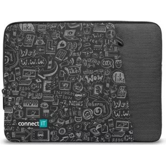 CONNECT IT Doodle pouzdro pro notebook 13.3", černá
