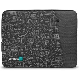 CONNECT IT Doodle pouzdro pro notebook 13.3", černá