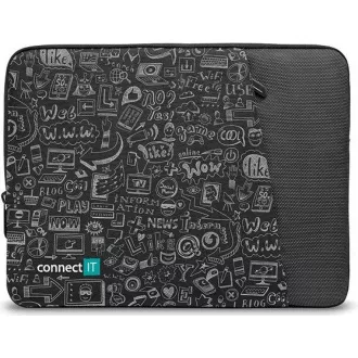 CONNECT IT Doodle pouzdro pro notebook 13.3", černá