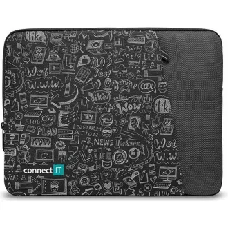 CONNECT IT Doodle pouzdro pro notebook 15.6", černá