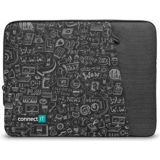 CONNECT IT Doodle pouzdro pro notebook 15.6", černá