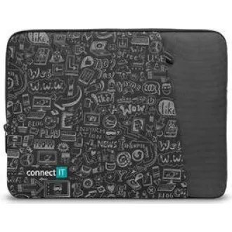 CONNECT IT Doodle pouzdro pro notebook 15.6", černá