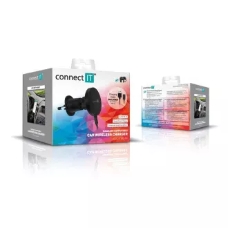 CONNECT IT InCarz MagSafe univerzální magnetická bezdrátová nabíječka do auta, černá