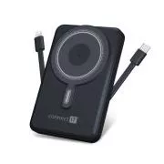 CONNECT IT Powerbanka TravelCharge, MagSafe, 10000mAh, USB-C, Lightning, Šedá