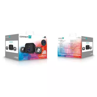 CONNECT IT Reproduktory Rumble PRO PC, 2.1, USB, 3, 5mm, černá