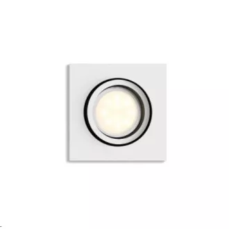 PHILIPS MILLISKIN Zapuštěné bodové svítidlo, čtvercové, Hue White ambiance, 230V, 1x5.5W GU10, Bílá, rozšíření (5042131P9)