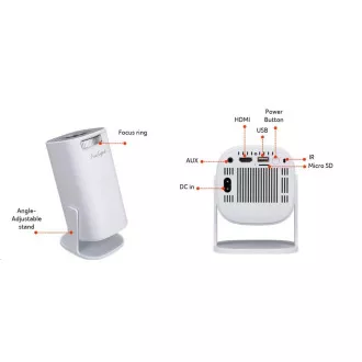 AOpen Projektor QH15s LCD 720p 6500 LED lm (180 ANSI) 1000:1 EMEA 0.62 Kg EURO/UK Power