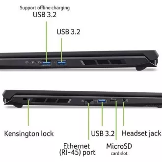 ACER NTB Nitro V 17 AI (ANV17-41-R00J), R7 AI 260, 17.3"QHD, 32GB, 1TB SSD, RTX 5060, W11H, Black