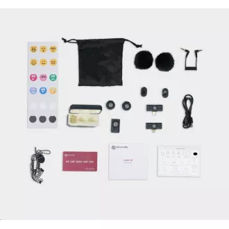 Hollyland Lark M2 Combo - Wireless Lavalier Microphone (Duo, ShineCharcoal)