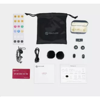 Hollyland Lark M2 USB-C - Wireless Lavalier Microphone with USB-CPlug (Duo, Shine Charcoal)