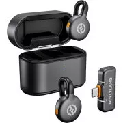 Hollyland LARK M2S Duo Wireless Lavalier Microphone with USB-C Plug (Duo, Space Gray)