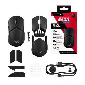 HyperX Pulsefire Saga Wireless - Gaming Mouse (černá) - Myš