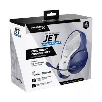HyperX Cloud Jet Dual Wireless Gaming Headset, modrá