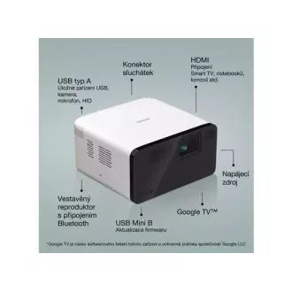EPSON projektor EF-21W, Full HD, laser, 5.000.000:1, USB 2.0, HDMI, Miracast, 3, 5mm Jack, 5W repro EPSON projektor EF-21W, Full HD, laser, 5.000.000:1, USB 2.0, HDMI, Miracast, 3, 5mm Jack, 5W repro