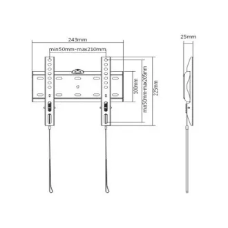 GEMBIRD Držák TV WM-42F-01, 23"-42" (30kg), pevný