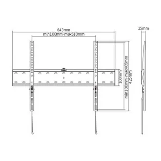 GEMBIRD Držák TV WM-70F-01, 37"-70" (40kg), pevný