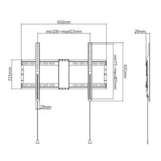 GEMBIRD Držák TV WM-80F-01, 37"-80" (70kg), pevný
