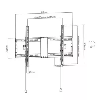 GEMBIRD Držák TV WM-80T-01, 37"-80" (70kg), náklopný