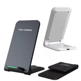 1stCOOL bezdrátová QI nabíječka H18, skládací stojánek, USB-C, bílá