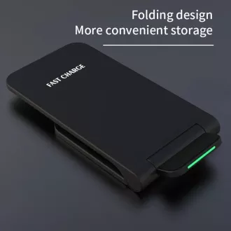 1stCOOL bezdrátová QI nabíječka H18, skládací stojánek, USB-C, černá