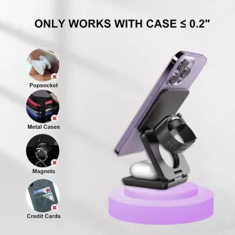 1stCOOL bezdrátová skládací QI nabíječka 3v1, MagSafe, USB-C, bílá