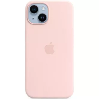 APPLE iPhone 14 silikonové pouzdro s MagSafe - Chalk Pink APPLE iPhone 14 silikonové pouzdro s MagSafe - Chalk Pink