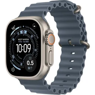Apple Watch Ultra 3 GPS + Cellular 49mm Natural Titanium Case with Anchor Blue Ocean Band Apple Watch Ultra 3 GPS + Cellular 49mm Natural Titanium Case with Anchor Blue Ocean Band
