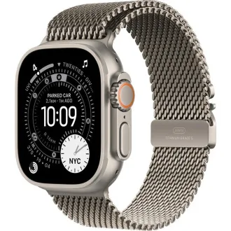 Apple Watch Ultra 3 GPS + Cellular 49mm Natural Titanium Case with Natural Titanium Milanese Loop - Large Apple Watch Ultra 3 GPS + Cellular 49mm Natural Titanium Case with Natural Titanium Milanese Loop - Large