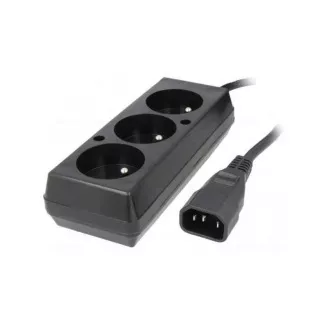 Prodlužovací přívod 3x230V pro UPS (IEC320-C14), 30cm