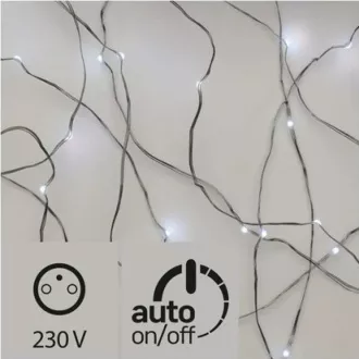 EOL - EMOS ZY1427T 100LED vánoční řetěz měděný nano, studená bílá, časovač