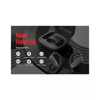 MPOW Flame Lite - sportovní bluetooth sluchátka, černá