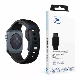 3mk řemínek Watch Strap pro Apple 42/44/45/49 mm Black