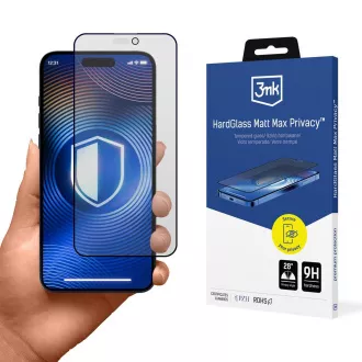 3mk tvrzené sklo HardGlass Matt Max Privacy pro Apple iPhone 15 Pro Max