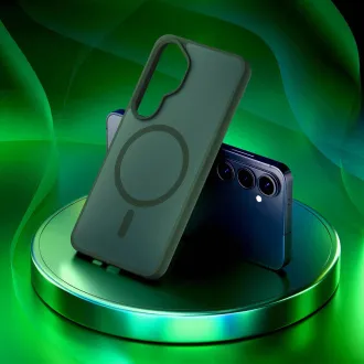 3mk ochranný kryt Smoke MagCase Green pro Samsung Galaxy S26+