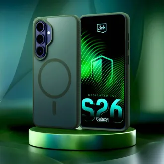 3mk ochranný kryt Smoke MagCase Green pro Samsung Galaxy S26+