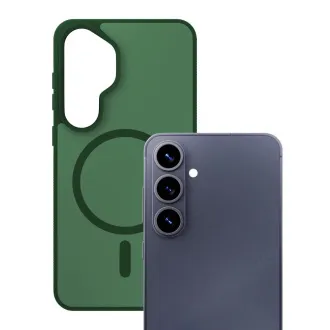 3mk ochranný kryt Smoke MagCase Green pro Samsung Galaxy S26+