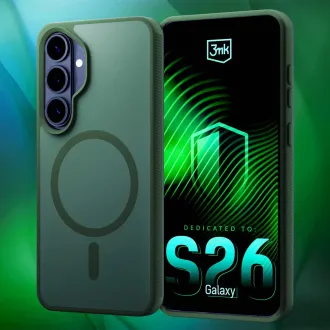 3mk ochranný kryt Smoke MagCase Green pro Samsung Galaxy S26+