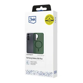 3mk ochranný kryt Smoke MagCase Green pro Samsung Galaxy S26+